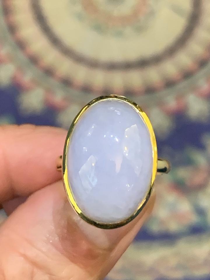 Nhẫn vàng 7k mặt Jadeite tím hồng-duoc-ban-tai-💎 T&T JEWELS 💎