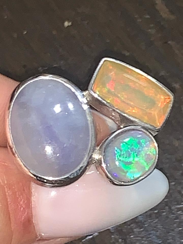 Nhẫn Jadeite tím + Opal -duoc-ban-tai-💎 T&T JEWELS 💎