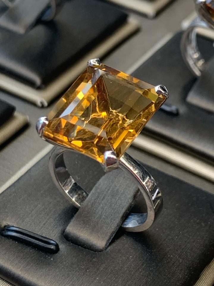 Nhẫn Citrine giác Emerald S925 -duoc-ban-tai-💎 T&T JEWELS 💎