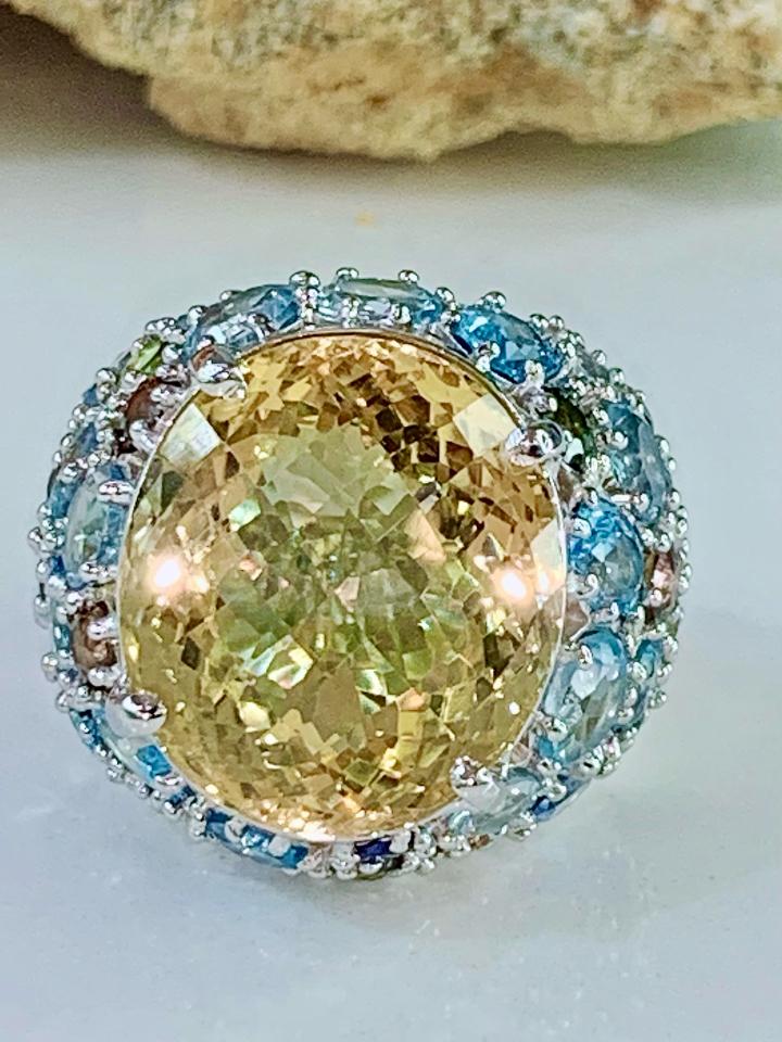 Nhẫn đá Citrine - Topaz thiên nhiên -duoc-ban-tai-T&T JEWELS 💍