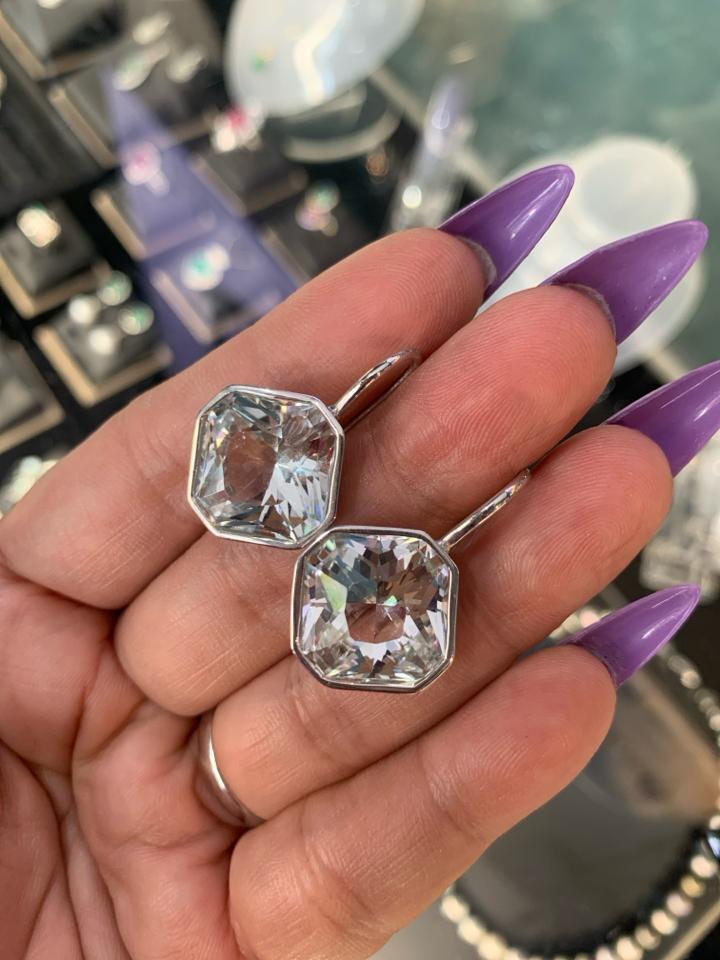 Hoa tai Topaz trắng giác Radiant -duoc-ban-tai-💎 T&T JEWELS 💎