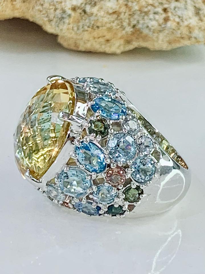 Nhẫn đá Citrine - Topaz thiên nhiên -duoc-ban-tai-T&T JEWELS 💍