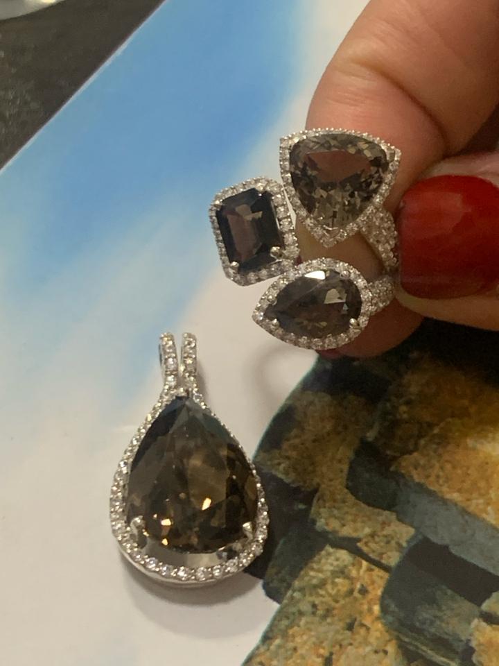 Set Thạch anh khói Bạc 925 mạ bạch kim -duoc-ban-tai-💎 T&T JEWELS 💎