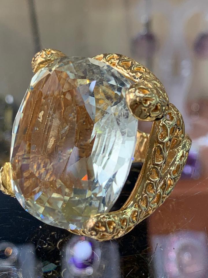 Nhẫn thạch anh vàng to khủng -duoc-ban-tai-💎 T&T JEWELS 💎