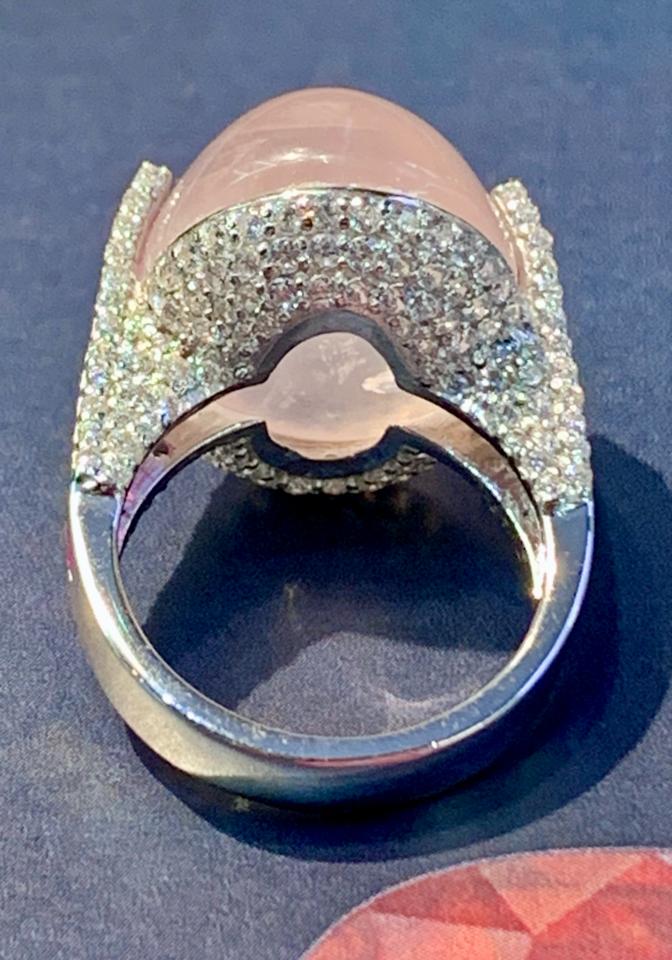 Nhẫn thạch anh hồng viền baguette đỏ -duoc-ban-tai-💎 T&T JEWELS 💎