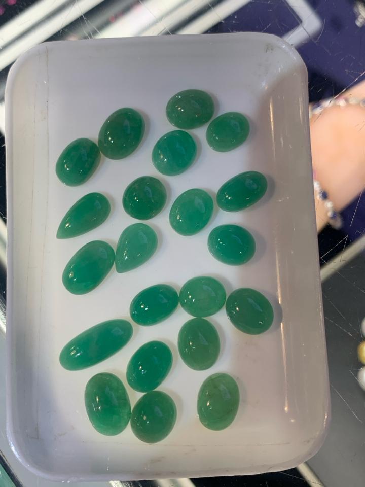 Lô Emerald thiên nhiên cabochon 21 pcs-duoc-ban-tai-💎 T&T JEWELS 💎