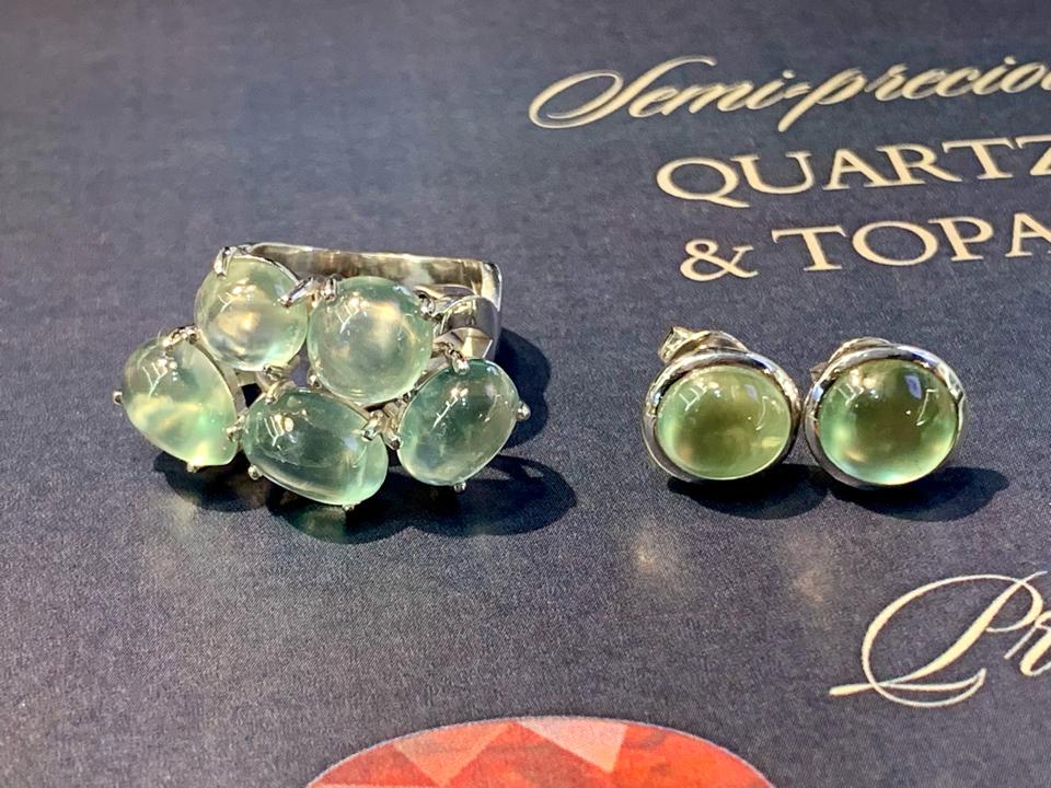 Set nhẫn Prehnite phát quang mạnh -duoc-ban-tai-💎 T&T JEWELS 💎