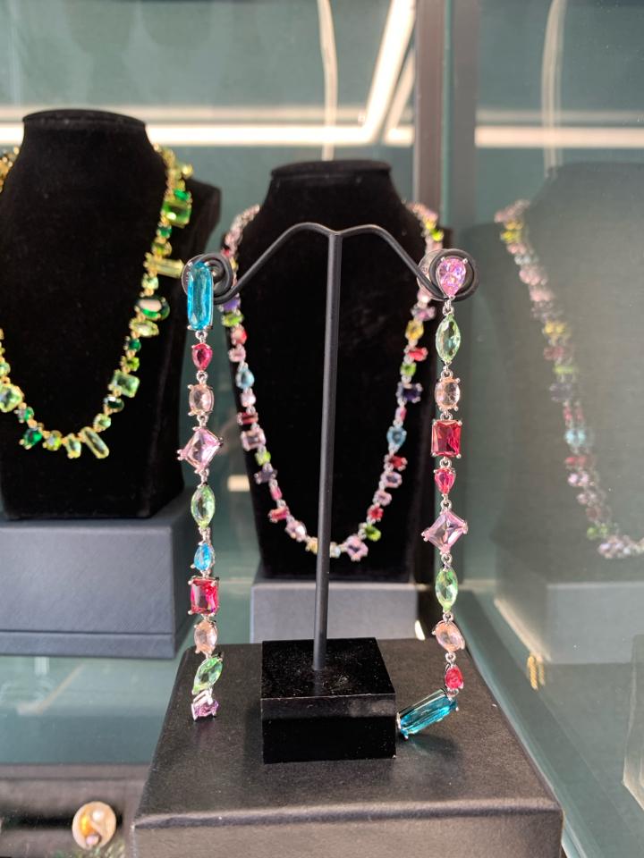 Set Vòng cổ và hoa tai Swarovski đá pha lê đủ màu-duoc-ban-tai-💎 T&T JEWELS 💎