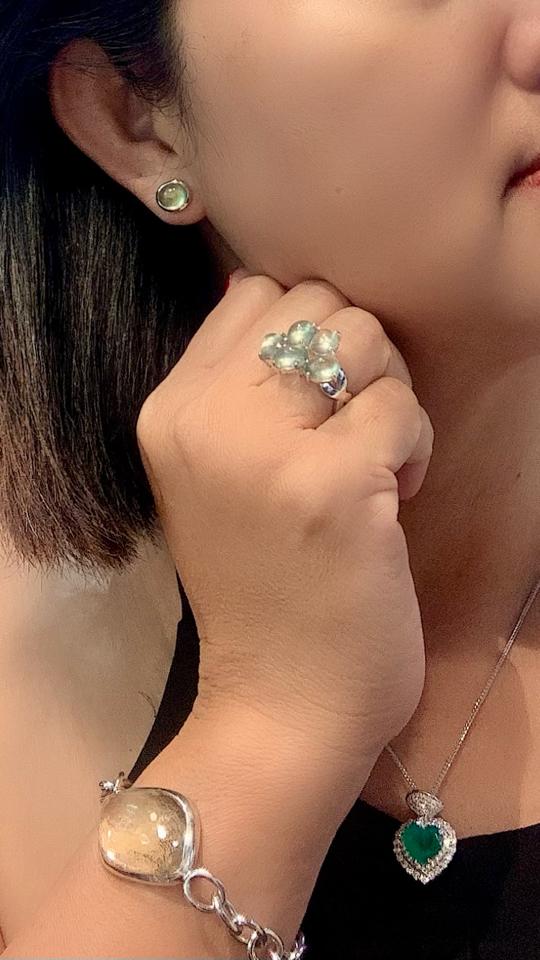 Set nhẫn Prehnite phát quang mạnh -duoc-ban-tai-💎 T&T JEWELS 💎