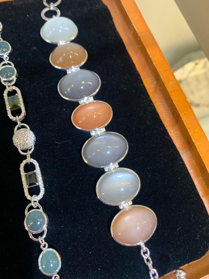 Set lắc tay và hoa tai đá Sunstone đủ màu -duoc-ban-tai-💎 T&T JEWELS 💎