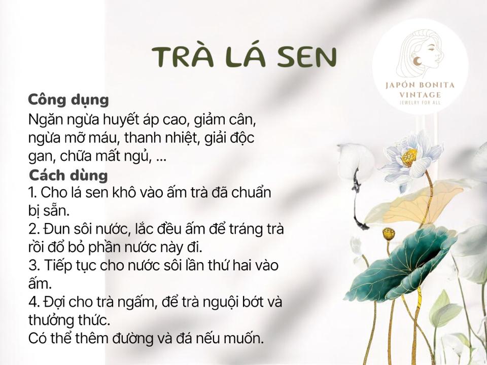 Trà lá sen-duoc-ban-tai-Trang sức Bảo Quân Hàn - Japón Bonita Vintage