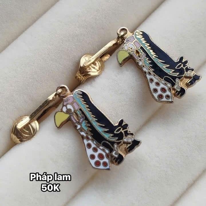 Bông tai pháp lam-duoc-ban-tai-Trang sức Bảo Quân Hàn - Japón Bonita Vintage