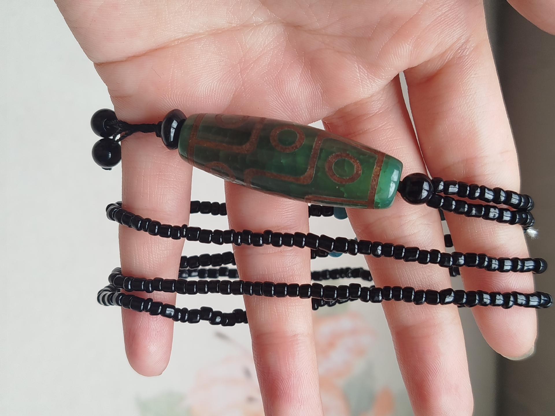 Vòng cổ mã não dzi 9 mắt-duoc-ban-tai-Trang sức Bảo Quân Hàn - Japón Bonita Vintage