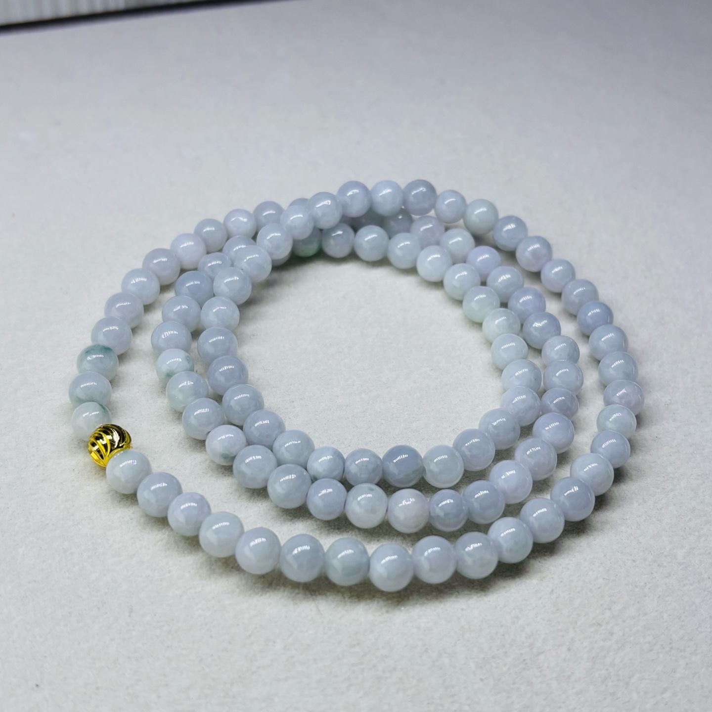 Chuỗi quấn tay 3 vòng ngọc phỉ thúy nếp mịn 6 ly-duoc-ban-tai-Trang sức Bảo Quân Hàn - Japón Bonita Vintage