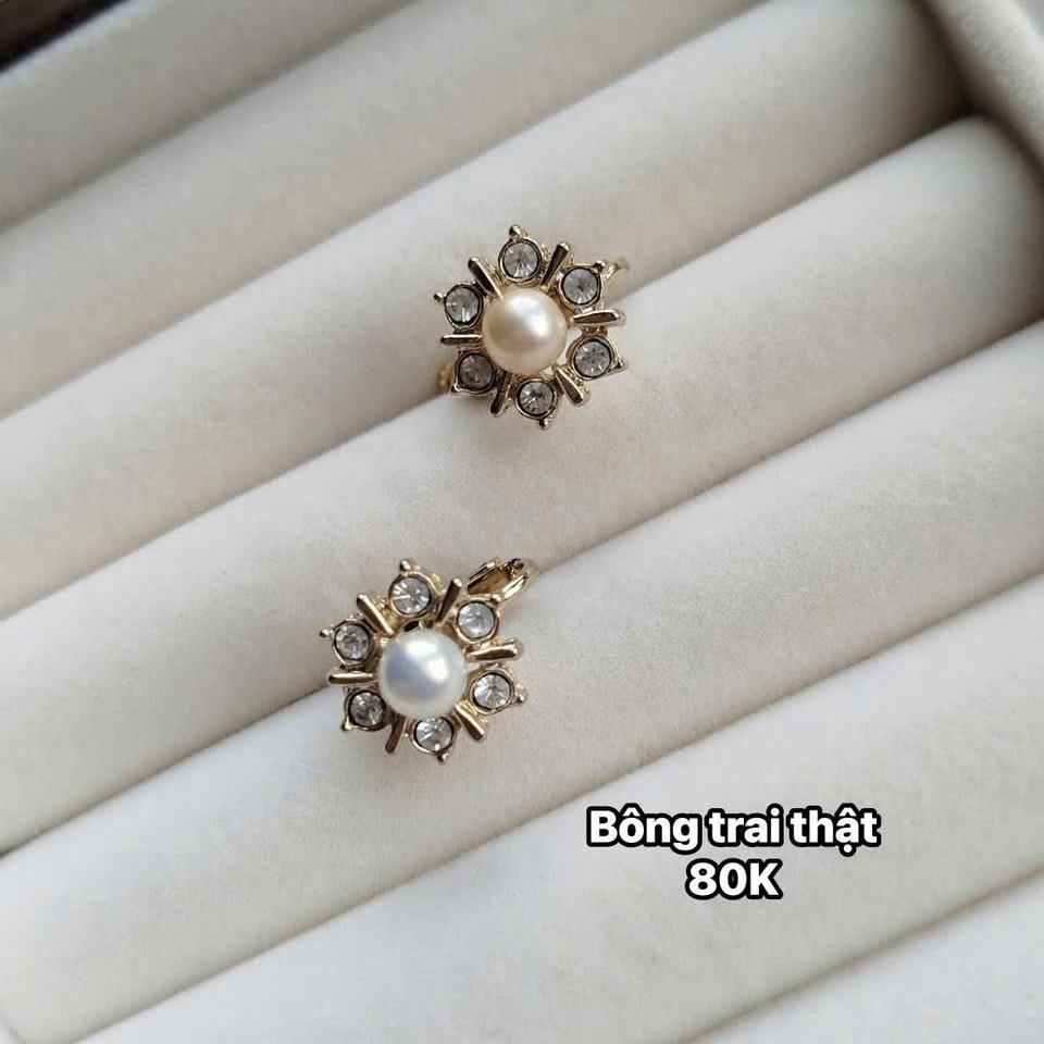 Bông trai thật -duoc-ban-tai-Trang sức Bảo Quân Hàn - Japón Bonita Vintage