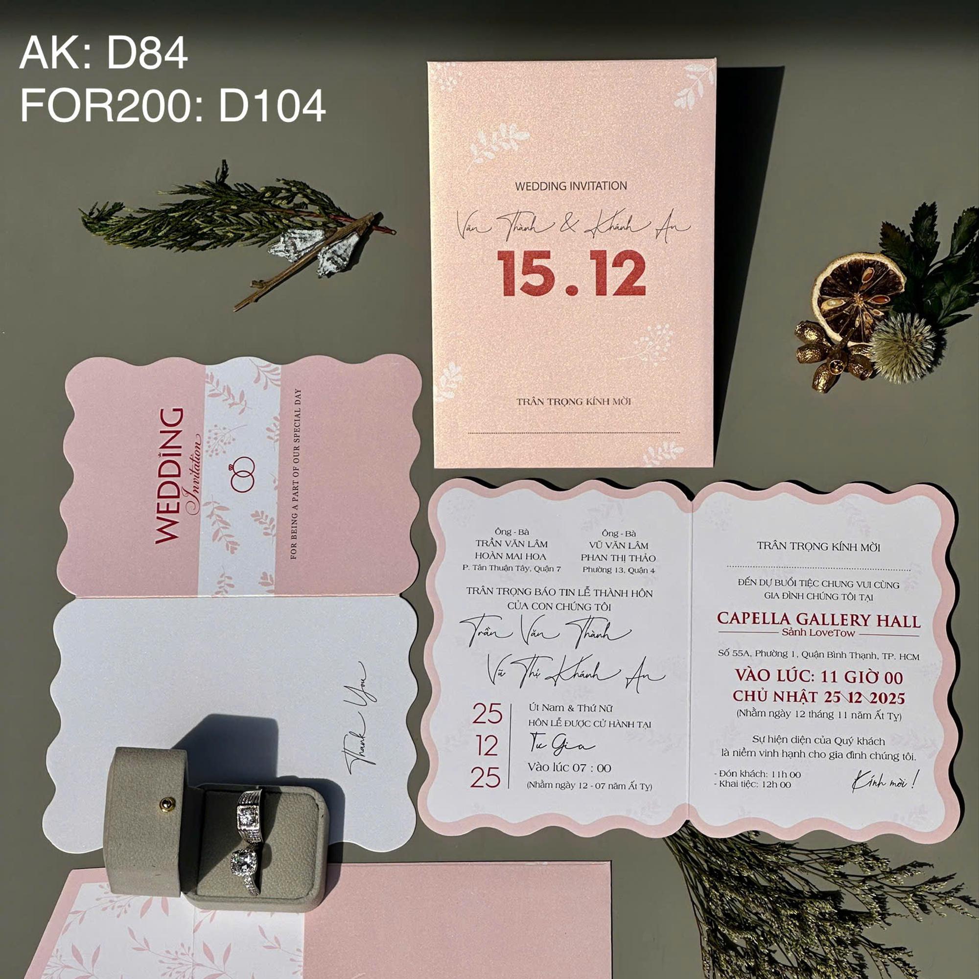 AK D84 Giấy Thơm-duoc-ban-tai-Thiệp Cưới Mint