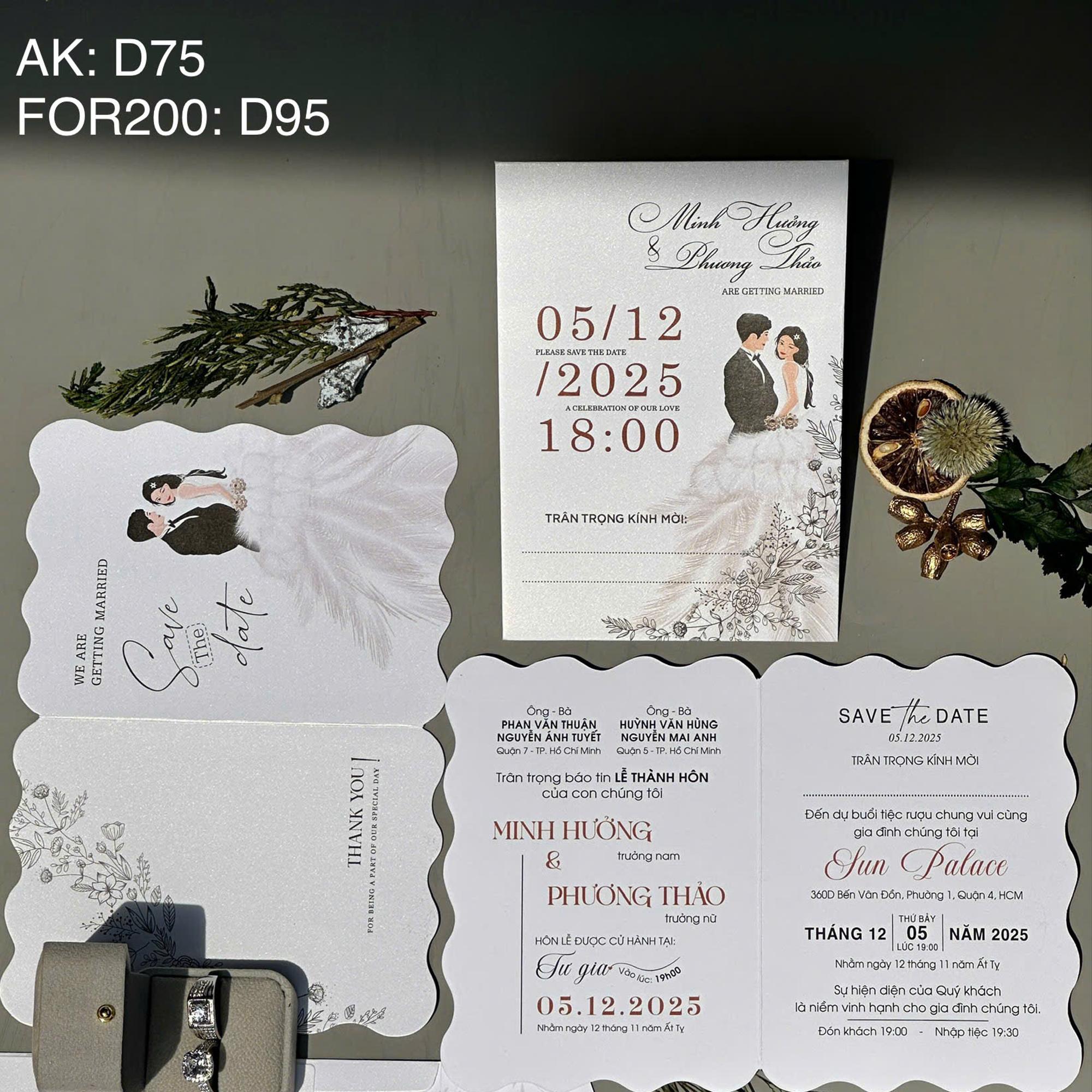 AK D75 Giấy Thơm-duoc-ban-tai-Thiệp Cưới Mint