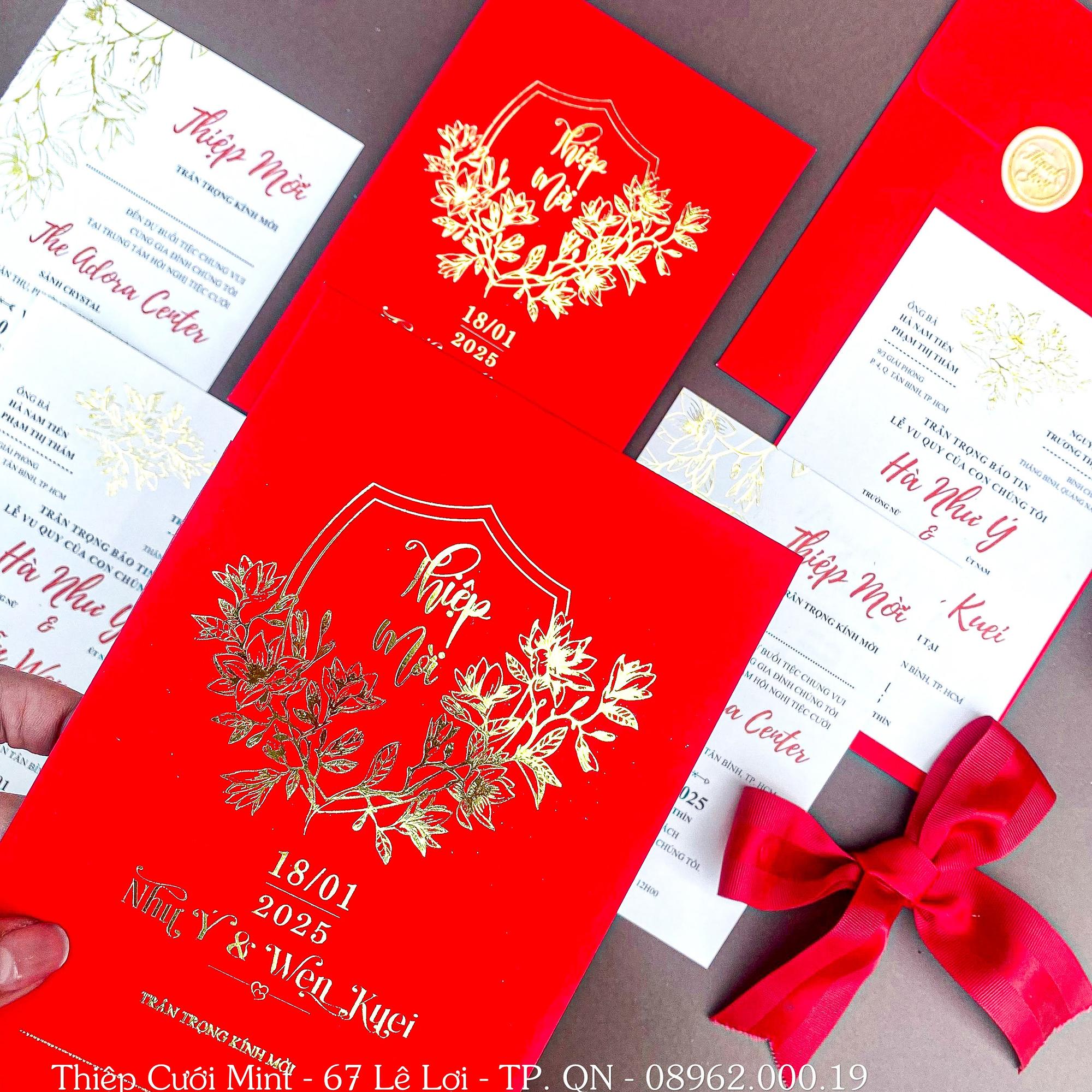 F266 Đỏ-duoc-ban-tai-Thiệp Cưới Mint