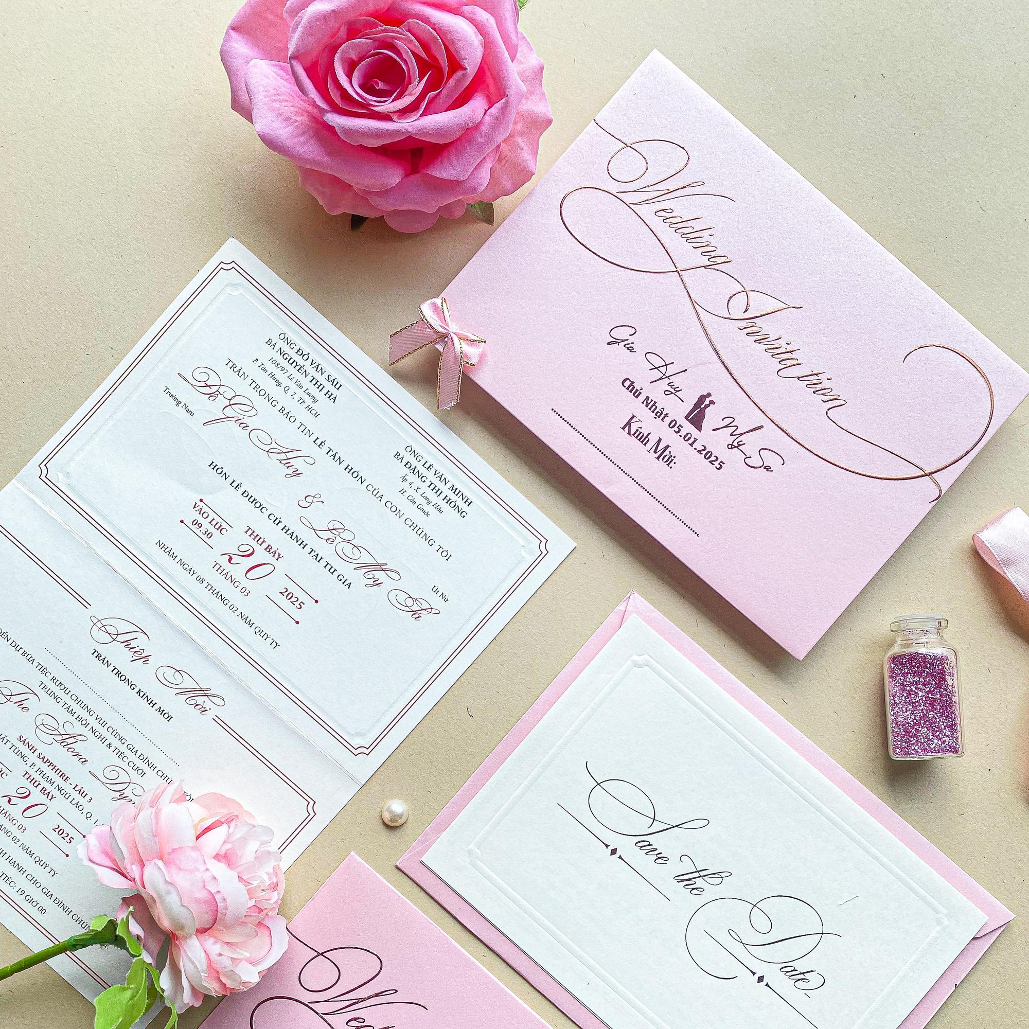 F283 Hồng-duoc-ban-tai-Thiệp Cưới Mint