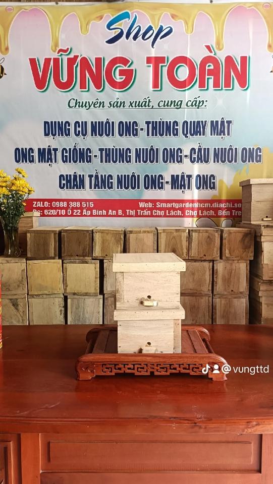 Thùng nuôi ong dú nằm gỗ sao 15*15*50*2-duoc-ban-tai-VẬT TƯ NUÔI ONG VỮNG TOÀN
