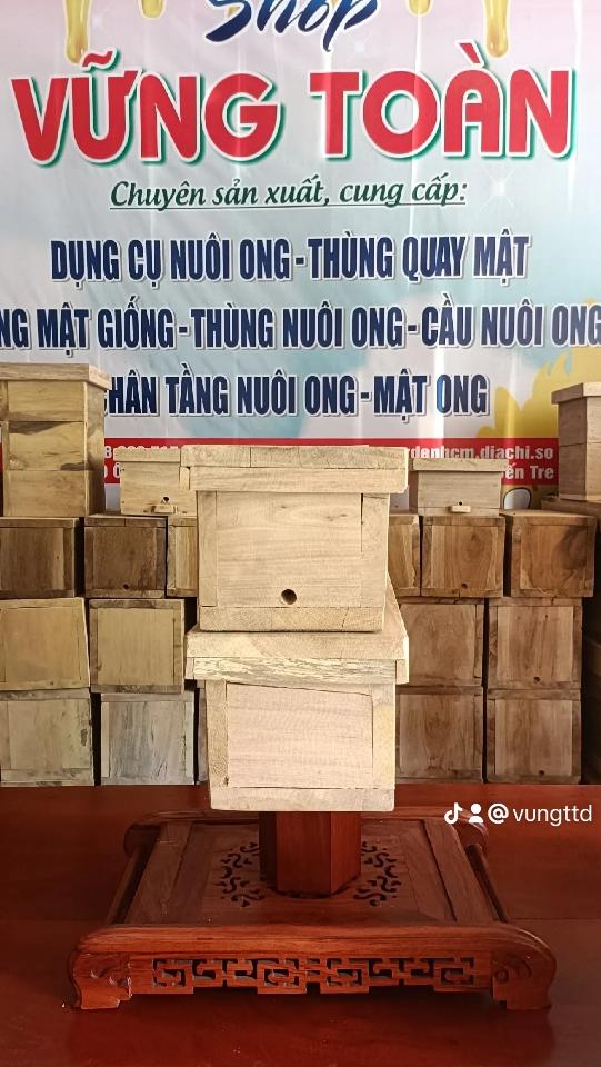 Thùng nuôi ong dú nằm gỗ sao 15*15*50*2-duoc-ban-tai-VẬT TƯ NUÔI ONG VỮNG TOÀN