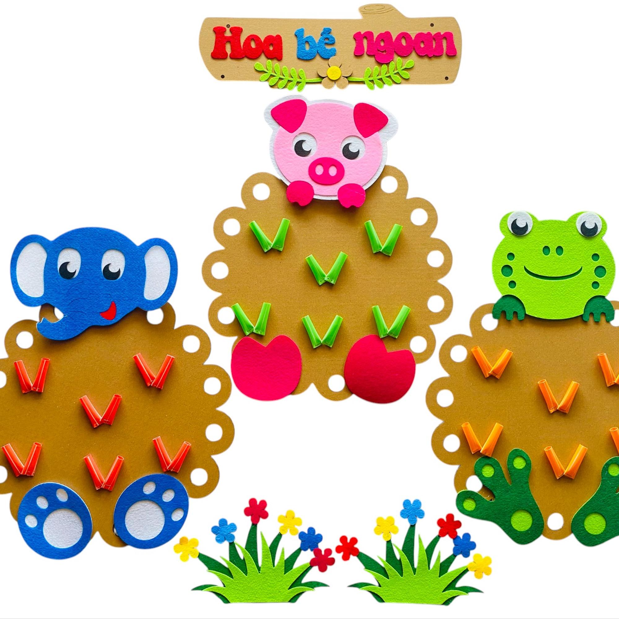 Hoa Bé Ngoan Bìa 3 Con Vật-duoc-ban-tai-Thế Giới Mầm Non