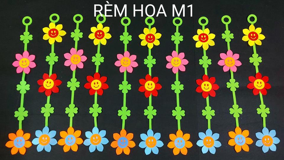 Rèm nỉ mẫu hoa-duoc-ban-tai-Thế Giới Mầm Non