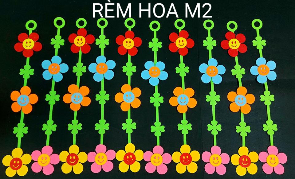 Rèm nỉ mẫu hoa-duoc-ban-tai-Thế Giới Mầm Non