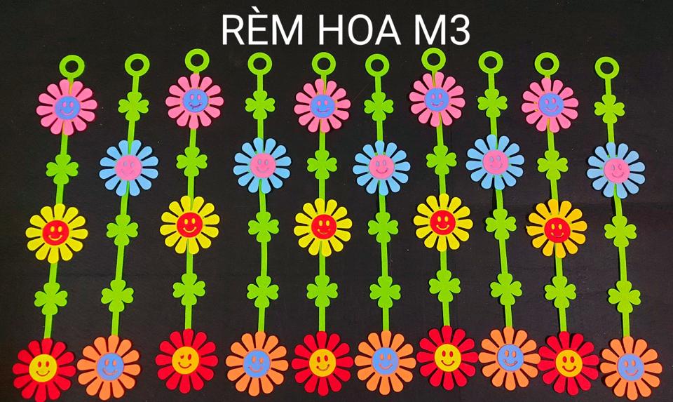 Rèm nỉ mẫu hoa-duoc-ban-tai-Thế Giới Mầm Non