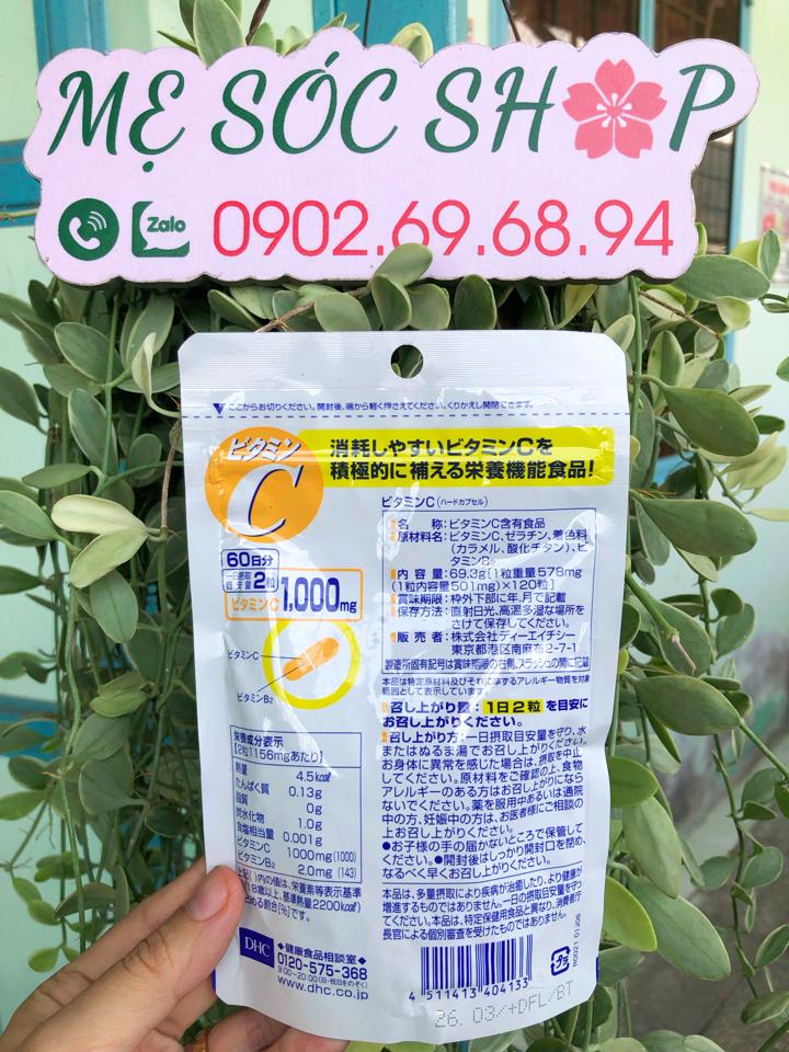 Viên Uống Vitamin C DHC 60 ngày (120v)-duoc-ban-tai-Mẹ Sóc Shop - Hàng Nhật Nội Địa