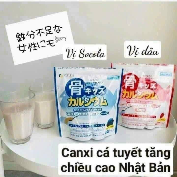 Bột Canxi Cá Tuyết Fine Japan 140g (Hương dâu)-duoc-ban-tai-Mẹ Sóc Shop - Hàng Nhật Nội Địa