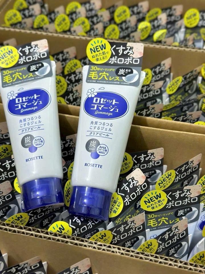 Gel Tẩy Tế Bào Chết Rosette 120g (Màu xanh - da dầu)-duoc-ban-tai-Mẹ Sóc Shop - Hàng Nhật Nội Địa