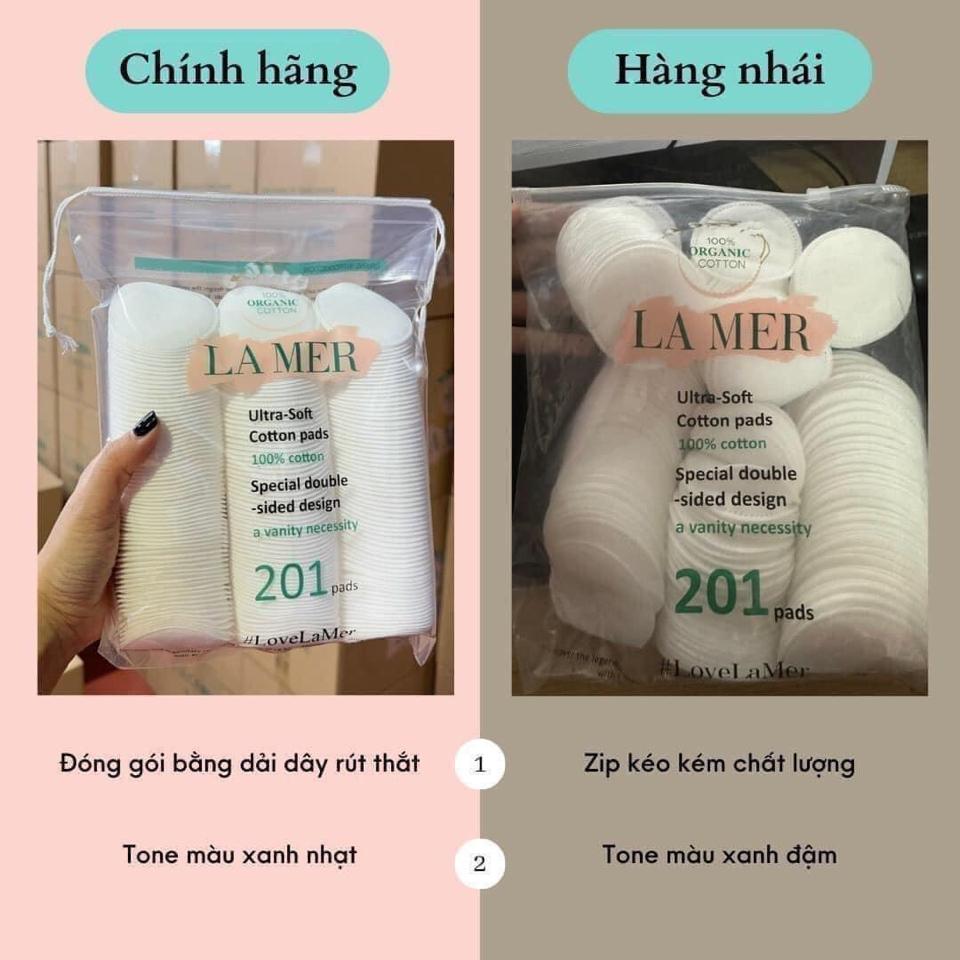 Bông Tẩy Trang Công Nghệ Pháp Siêu Mềm Mại LAMER 201 miếng-duoc-ban-tai-Mẹ Sóc Shop - Hàng Nhật Nội Địa