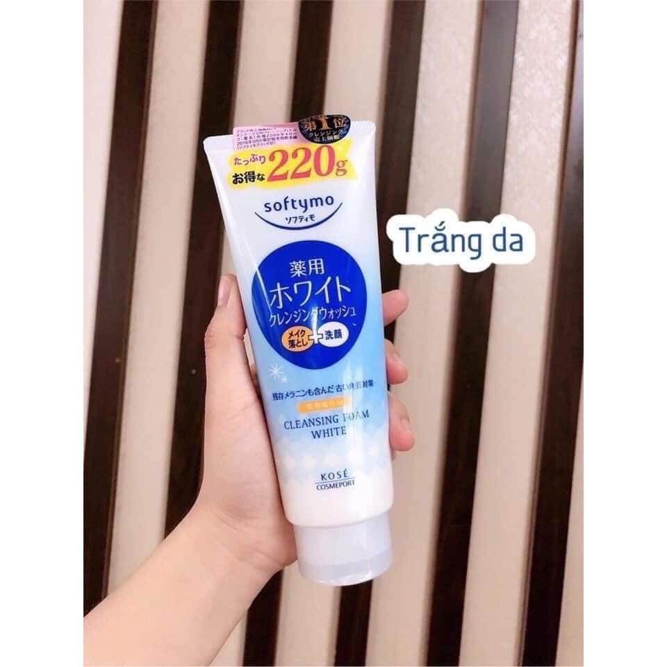 Sữa Rửa Mặt Kose Softymo Dưỡng Trắng 190g (Trắng white- Mẫu mới) -duoc-ban-tai-Mẹ Sóc Shop - Hàng Nhật Nội Địa
