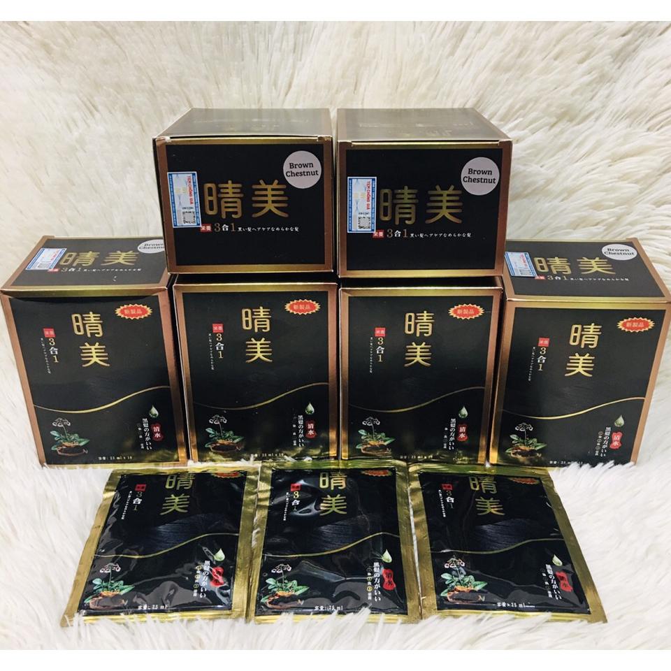 Dầu Gội Phủ Bạc Komi Nhật Bản (10 gói) - Nâu cà phê-duoc-ban-tai-Mẹ Sóc Shop - Hàng Nhật Nội Địa