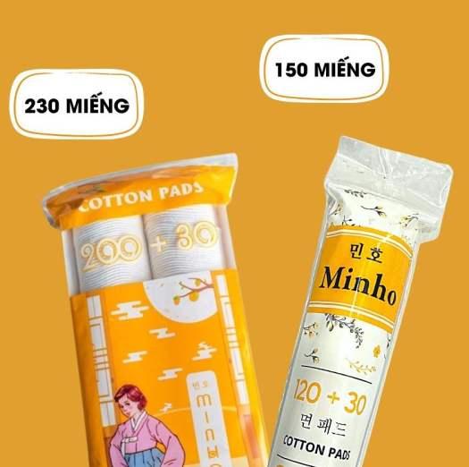 Bông Tẩy Trang Minho 200+30 miếng (màu vàng)-duoc-ban-tai-Mẹ Sóc Shop - Hàng Nhật Nội Địa