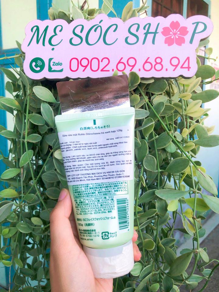 Sữa Rửa Mặt Rohto Shirochasu Trà Xanh 120g-duoc-ban-tai-Mẹ Sóc Shop - Hàng Nhật Nội Địa