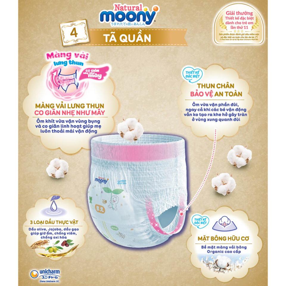 Tã/Bỉm Moony Natural NB Dán (62) Nội Địa Nhật -duoc-ban-tai-Mẹ Sóc Shop - Hàng Nhật Nội Địa