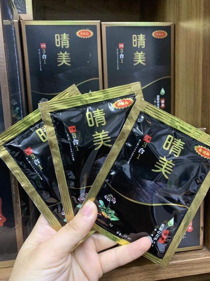 Dầu Gội Phủ Bạc Komi Nhật Bản (10 gói) - Nâu cà phê-duoc-ban-tai-Mẹ Sóc Shop - Hàng Nhật Nội Địa