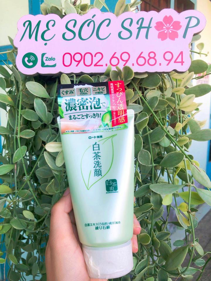 Sữa Rửa Mặt Rohto Shirochasu Trà Xanh 120g-duoc-ban-tai-Mẹ Sóc Shop - Hàng Nhật Nội Địa