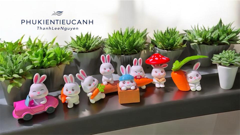 Bộ Thỏ 8 mẫu sáng tạo dễ thương-duoc-ban-tai-Thanh Lee Nguyễn( phụ kiện tiểu cảnh).