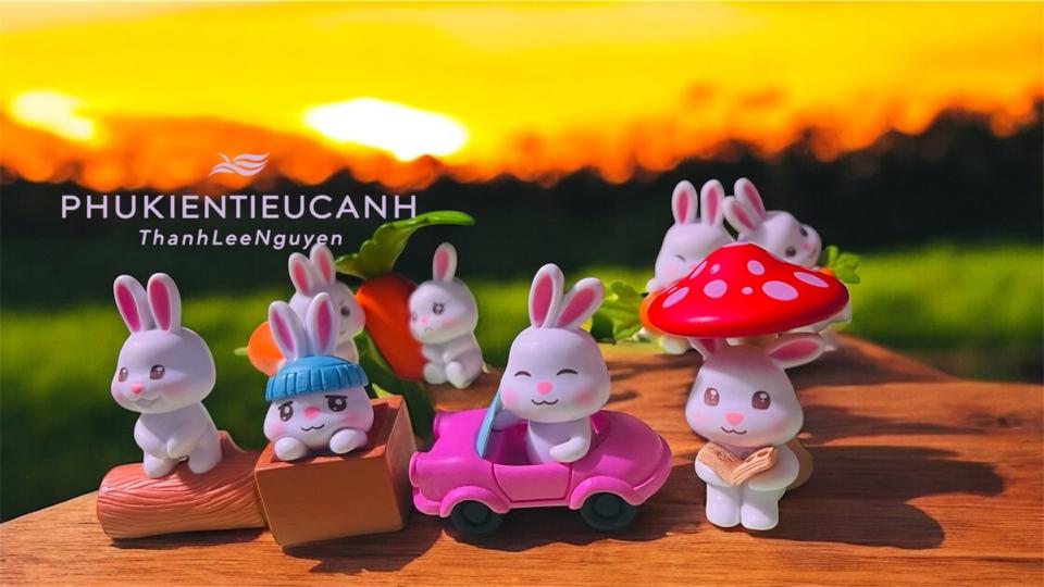 Bộ Thỏ 8 mẫu sáng tạo dễ thương-duoc-ban-tai-Thanh Lee Nguyễn( phụ kiện tiểu cảnh).