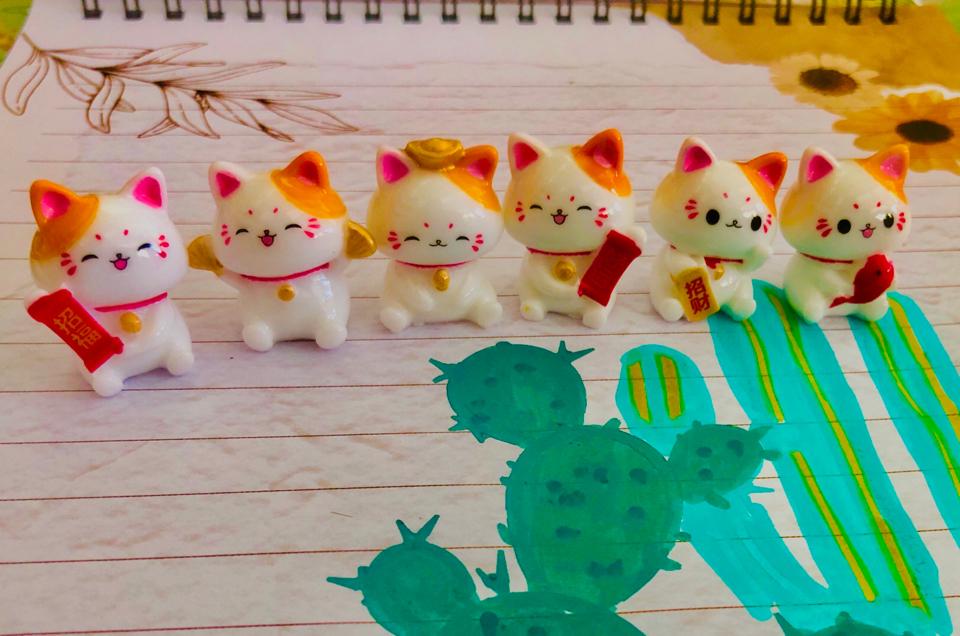 Mèo may mắn mini 2.6cm-duoc-ban-tai-Thanh Lee Nguyễn( phụ kiện tiểu cảnh).
