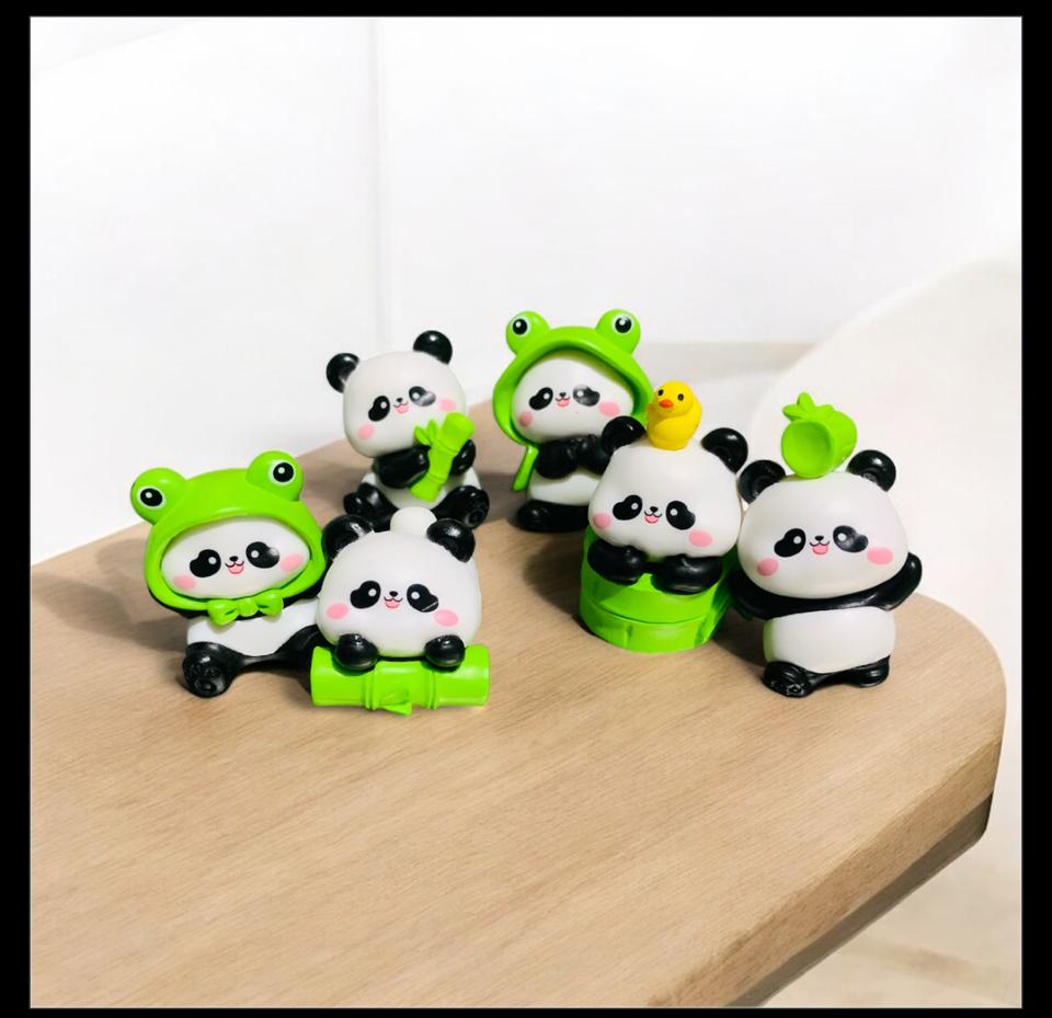 Bộ 6 gấu trúc phong cách mới 3-4cm-duoc-ban-tai-Thanh Lee Nguyễn( phụ kiện tiểu cảnh).