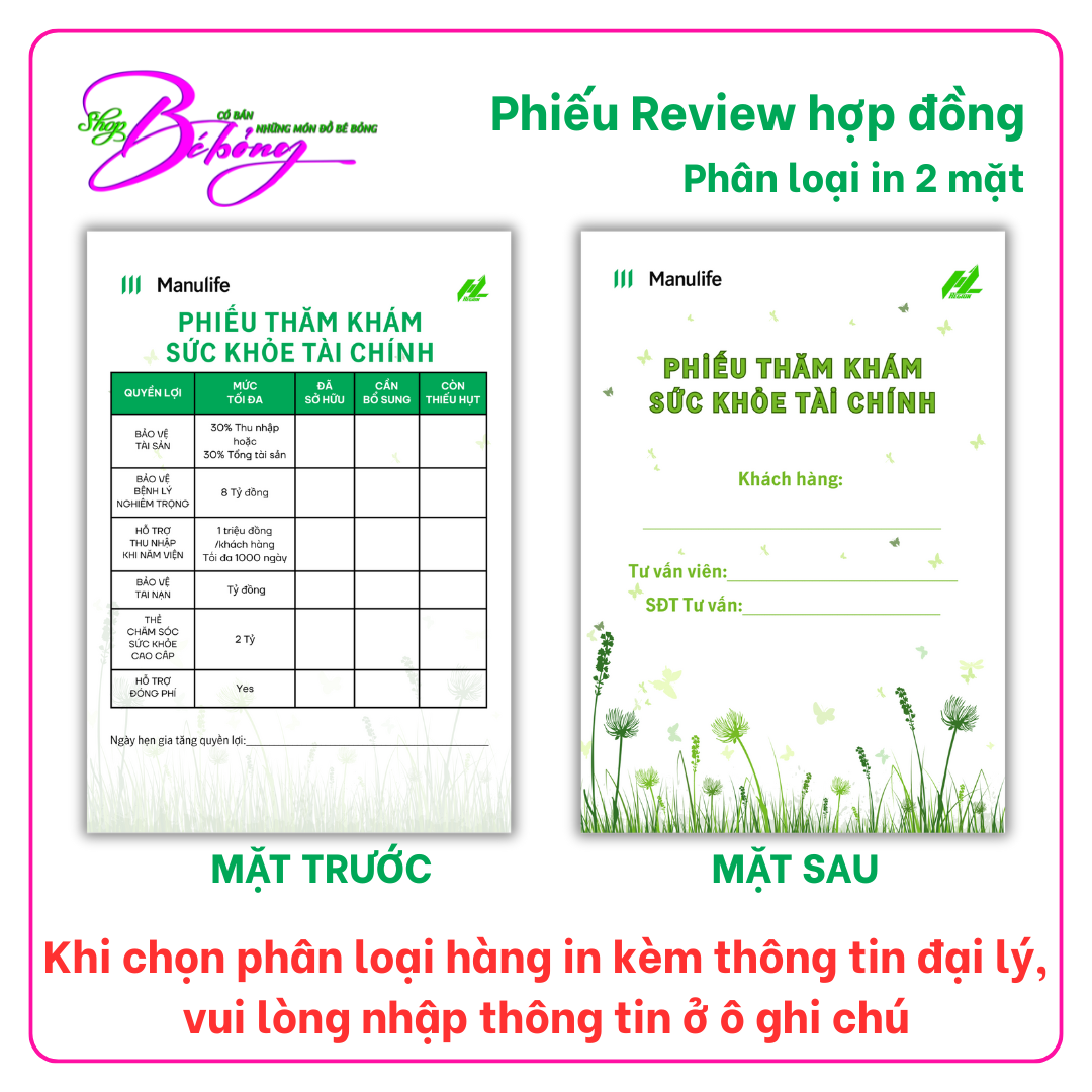 PHIẾU THĂM KHÁM SỨC KHỎE TÀI CHÍNH-duoc-ban-tai-Shop Bé Bỏng