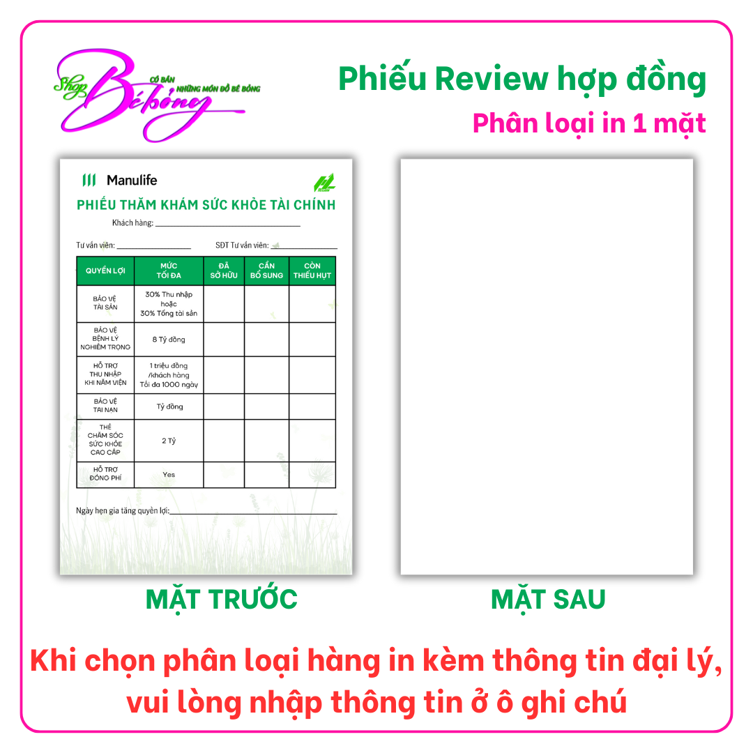 PHIẾU THĂM KHÁM SỨC KHỎE TÀI CHÍNH-duoc-ban-tai-Shop Bé Bỏng