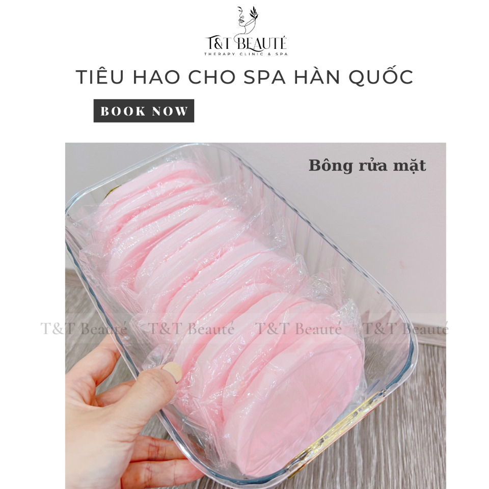 Mút rửa mặt Hàn quốc - Hồng nhạt-duoc-ban-tai-T&T Beauté