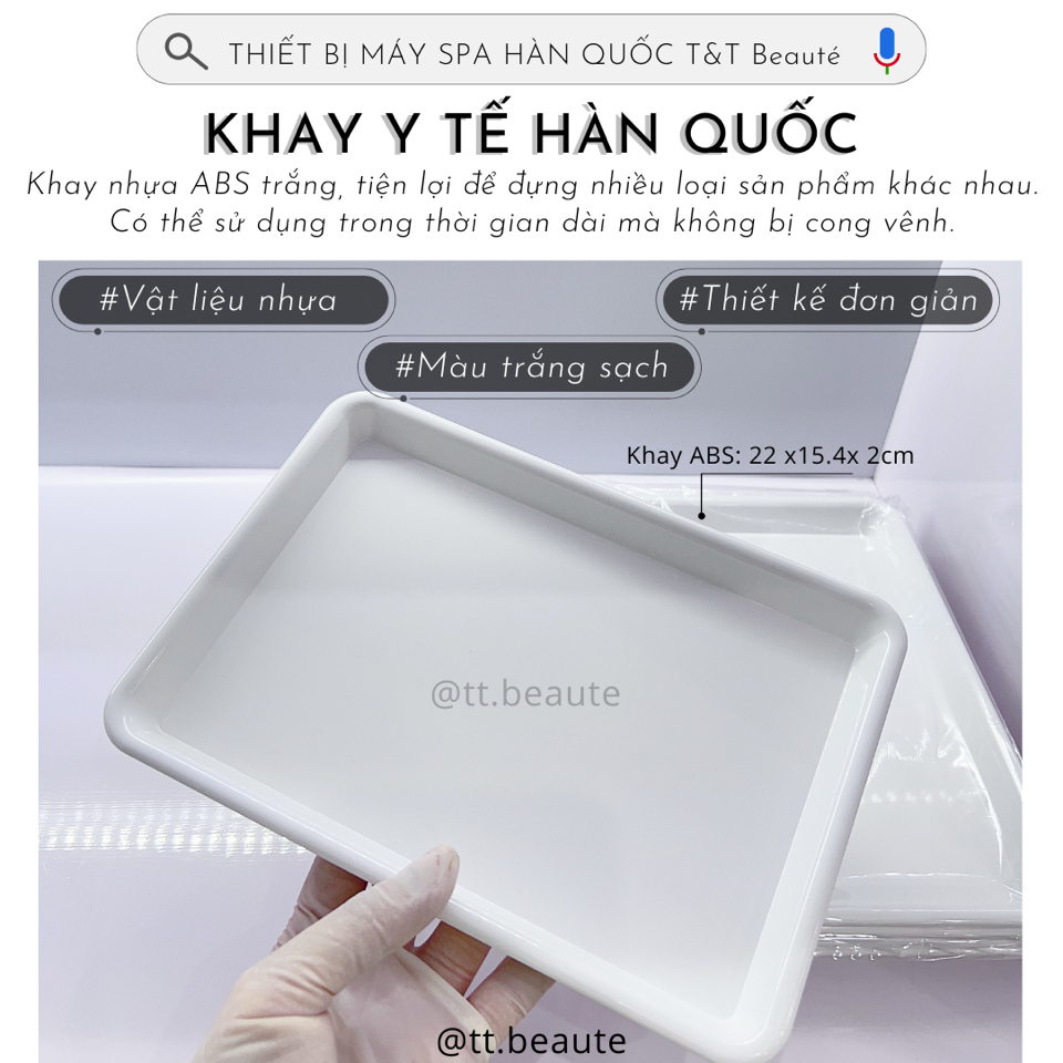 Khay nhựa trắng HÀN QUỐC 1 size-duoc-ban-tai-T&T Beauté