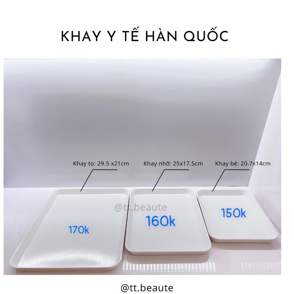 Khay y tế nhựa trắng size trung-duoc-ban-tai-T&T Beauté