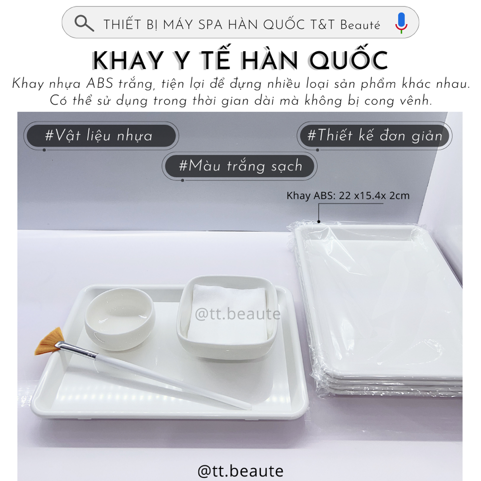 Khay nhựa trắng HÀN QUỐC 1 size-duoc-ban-tai-T&T Beauté